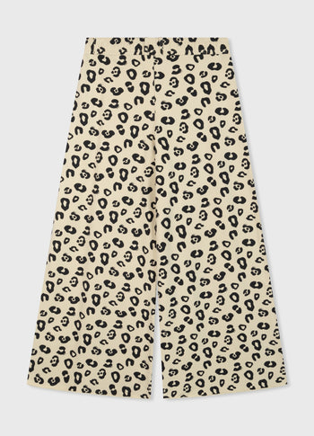 wide jogger leopard | oyster