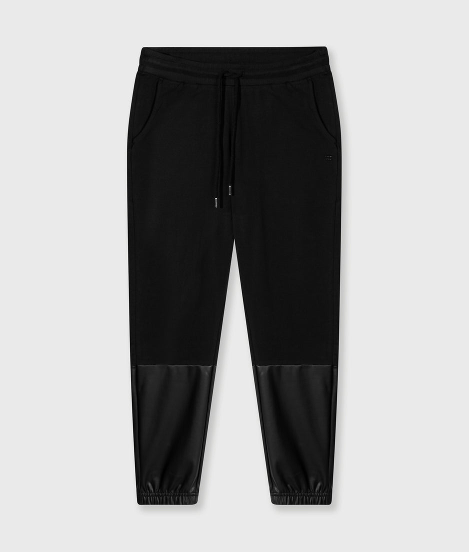 cropped jogger mix | black