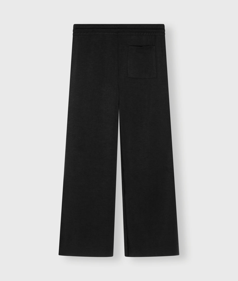 flared jogger scuba | black