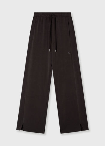 soft wide leg jogger | chocolate