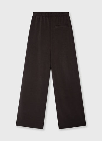 soft wide leg jogger | chocolate