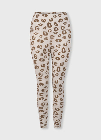 yoga leggings leopard | soft white melee