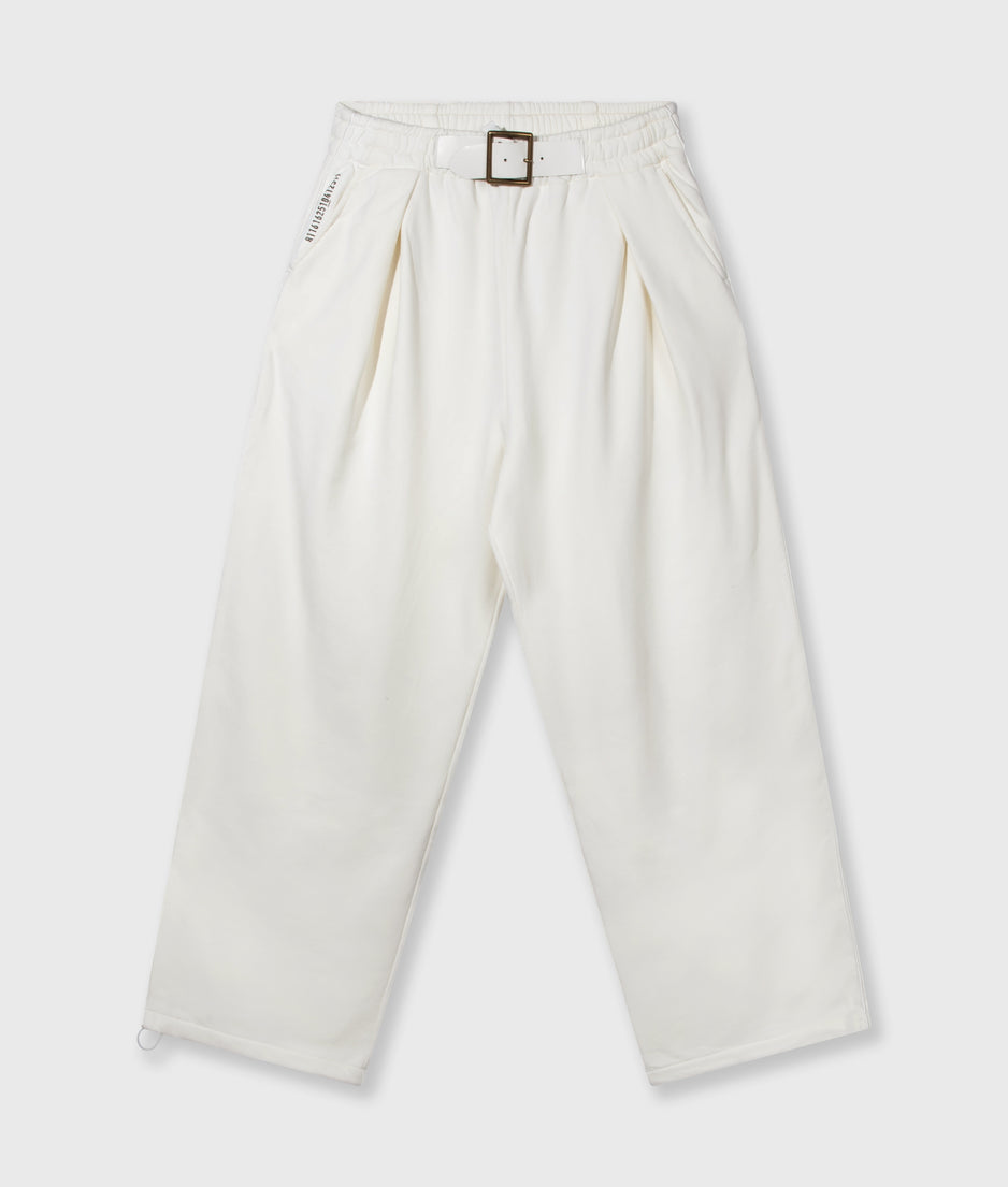 belt jogger | ecru