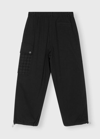 cropped combat pants | black