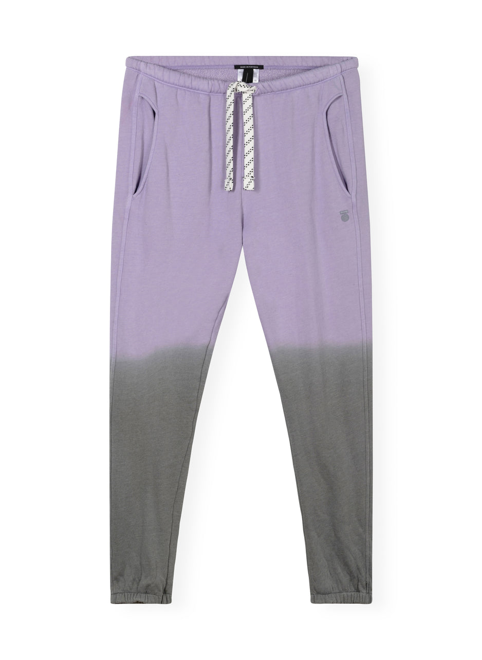 high waist jogger dip dye | lilac