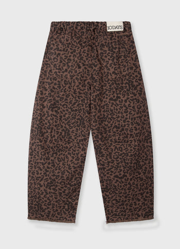 western pants leopard | dark fudge