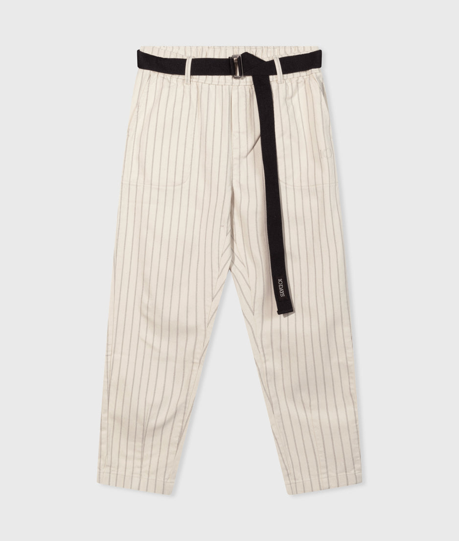 belted pants pinstripe | light natural