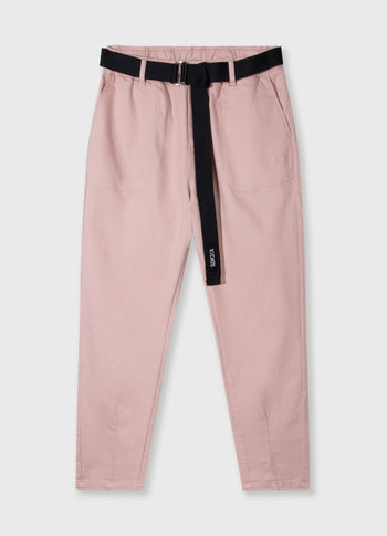 belted pants jog | raspberry