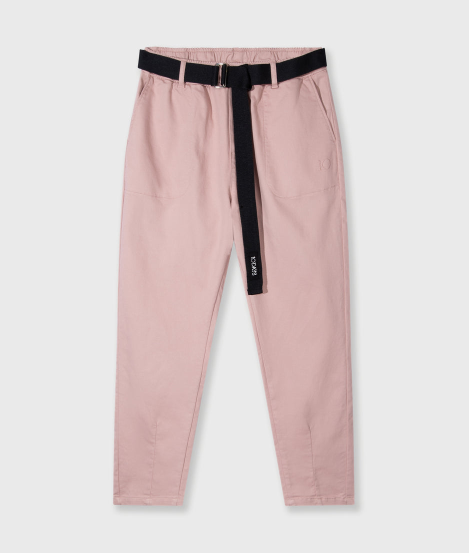 belted pants jog | raspberry