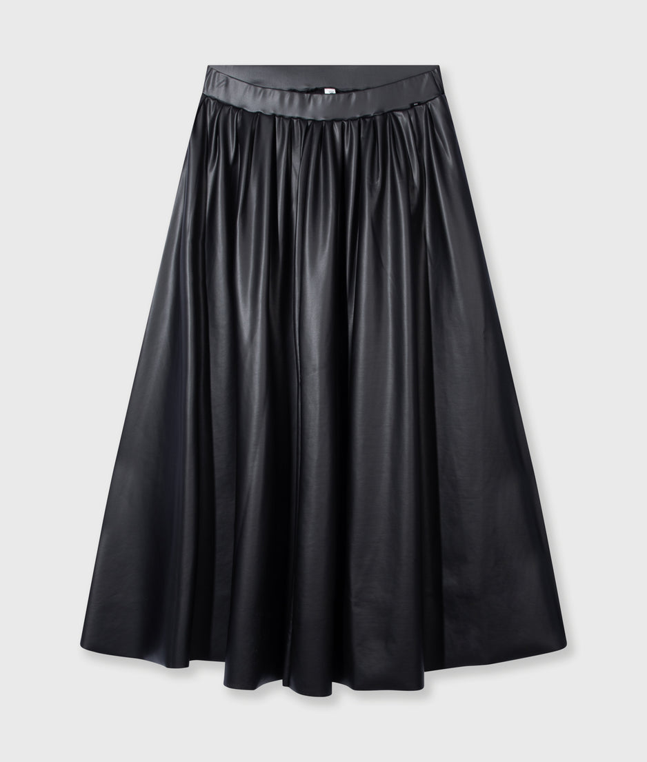 leatherlook pleated skirt | black