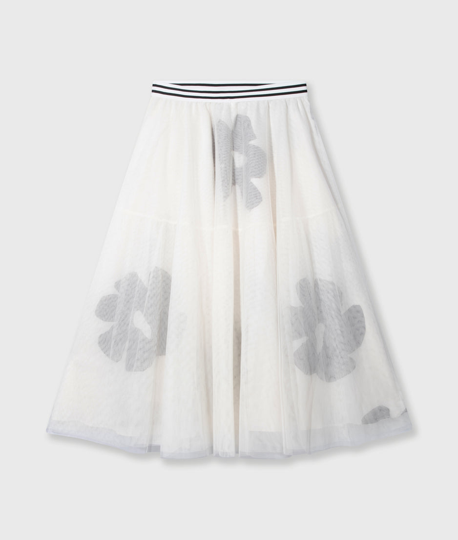 tulle skirt flower | ecru