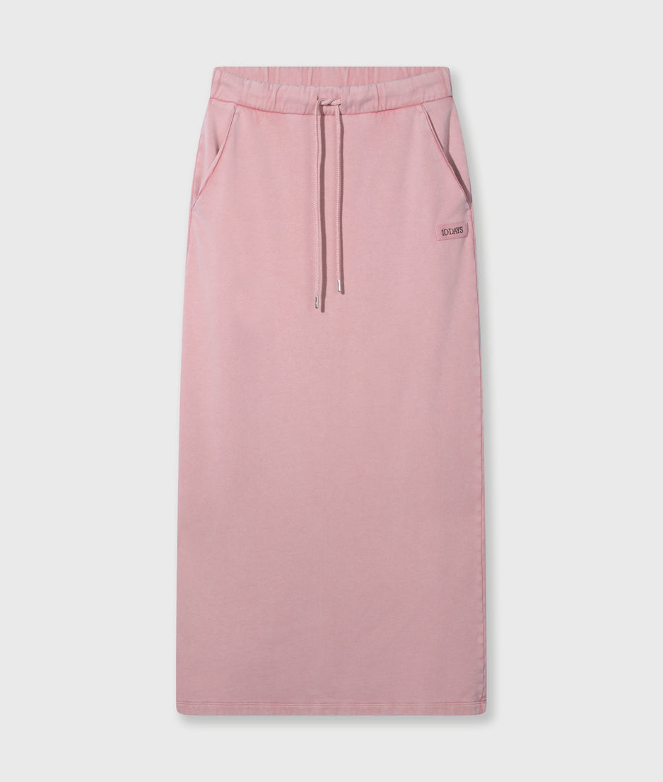 fitted skirt fleece | raspberry