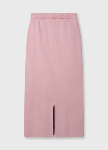 fitted skirt fleece | raspberry