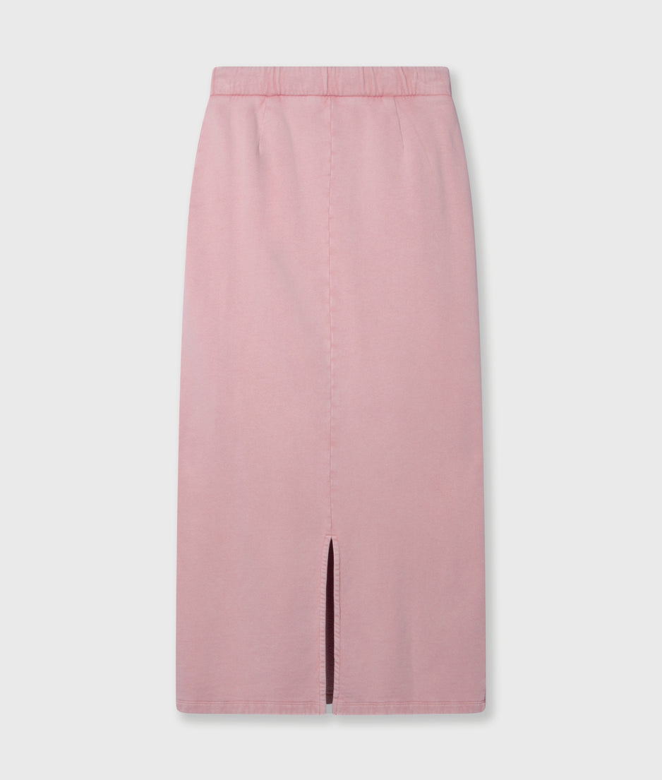 fitted skirt fleece | raspberry