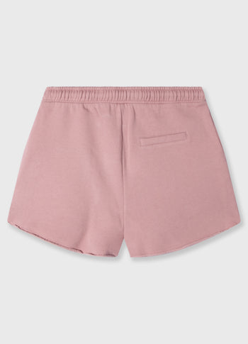 fleece shorts | raspberry