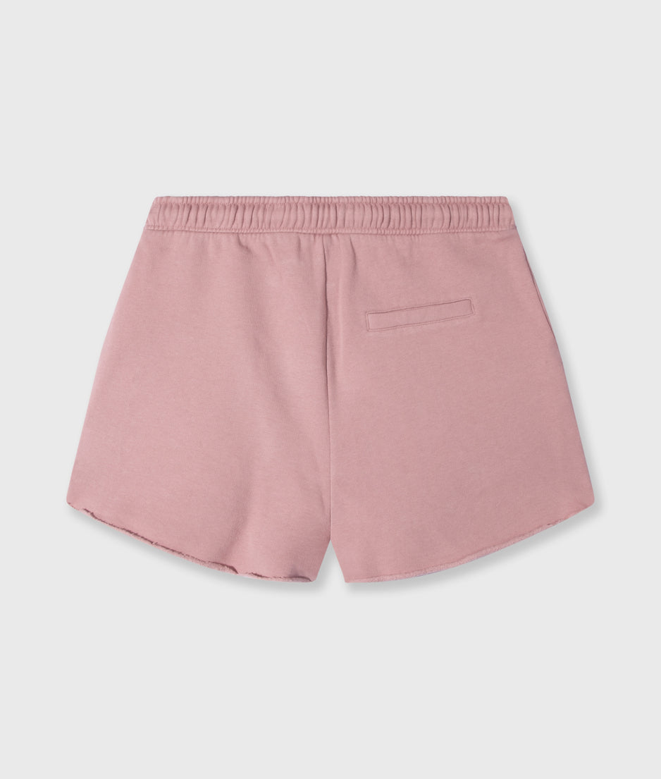 fleece shorts | raspberry