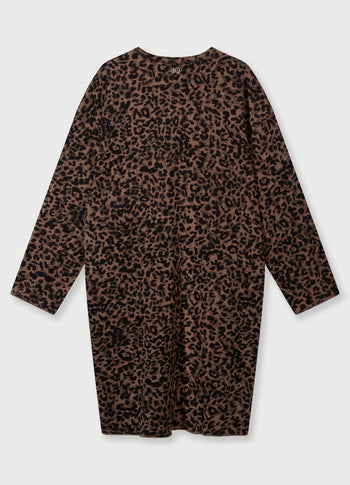 statement dress leopard | dark fudge