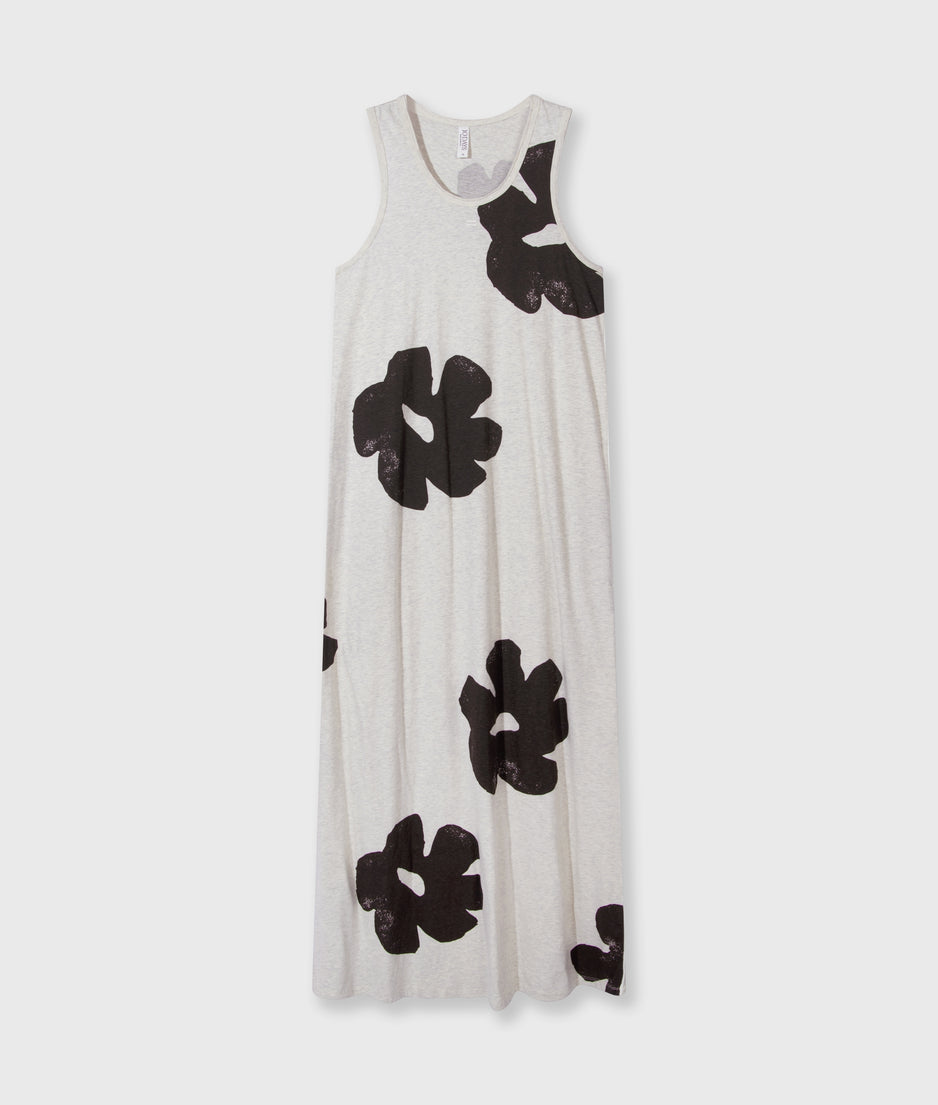 tank top dress flower | soft white melee