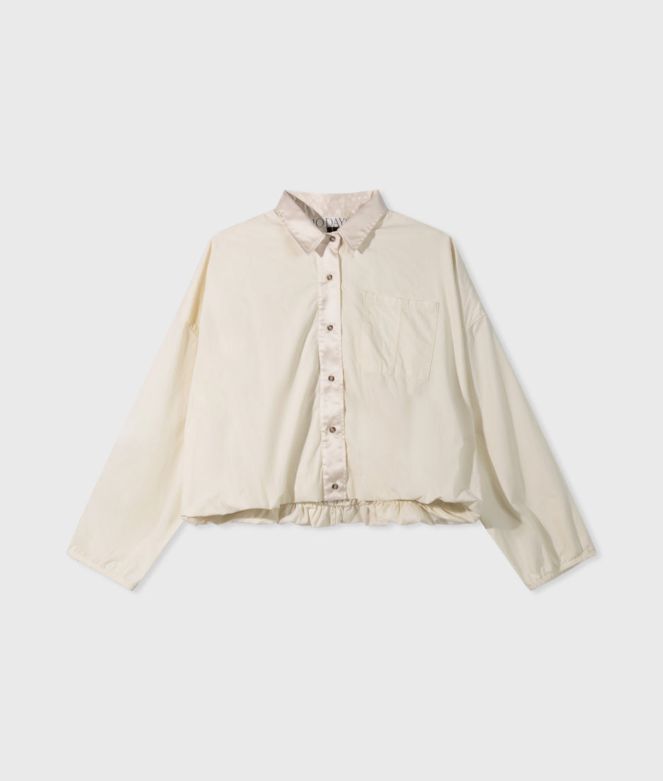 cropped smoking blouse | light natural