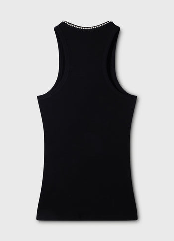 the tank top pearls | black