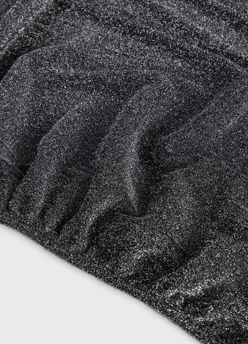 sleeveless top glitter | black