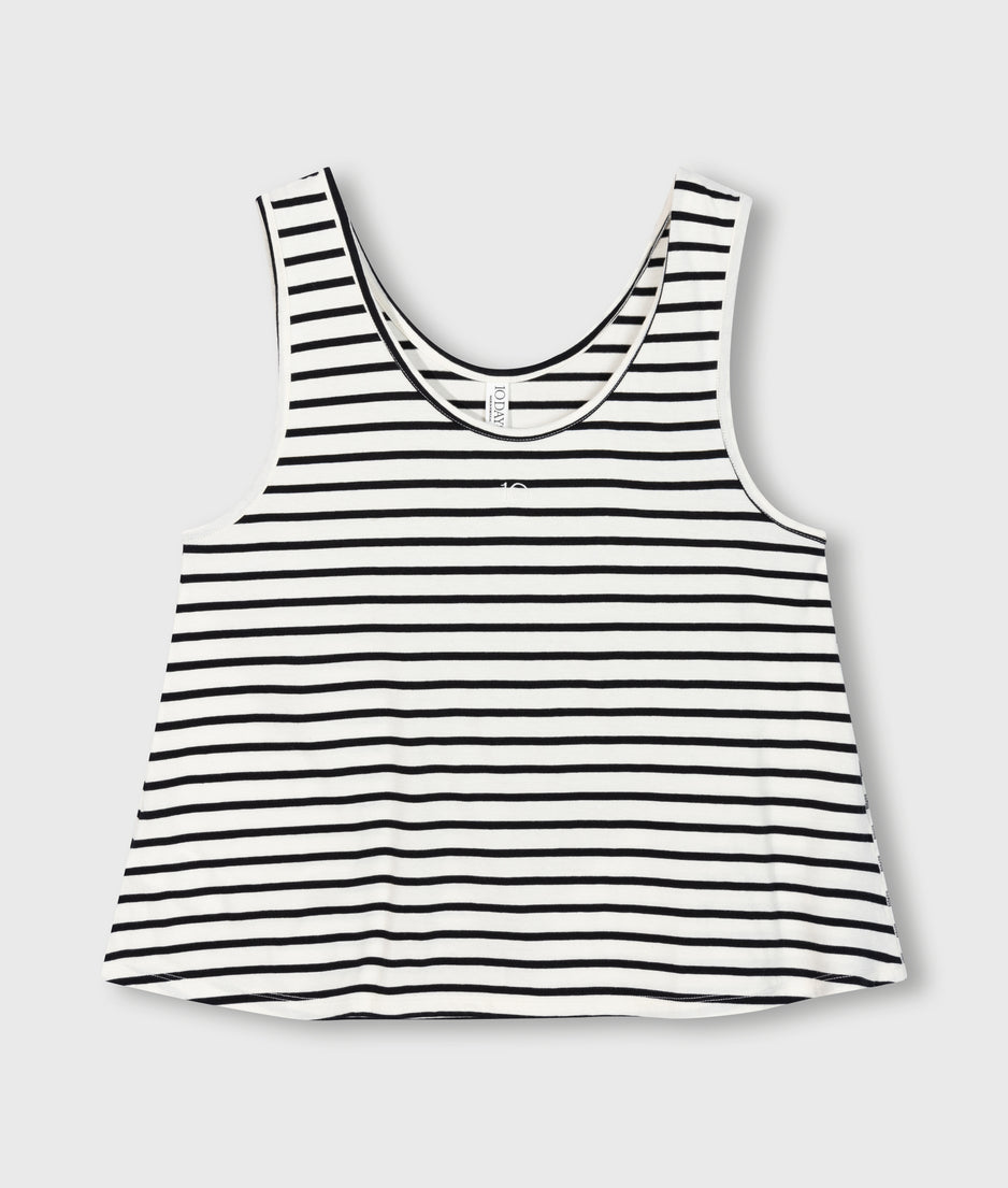 tank top stripes | ecru/black