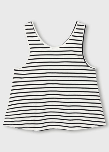 tank top stripes | ecru/black