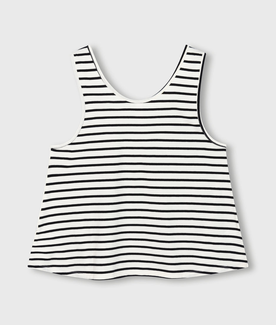 tank top stripes | ecru/black