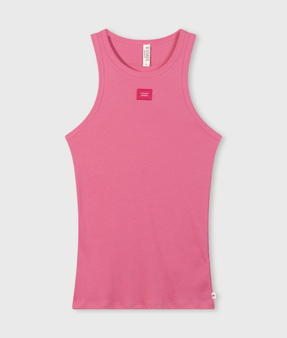 tank top rib | bright pink