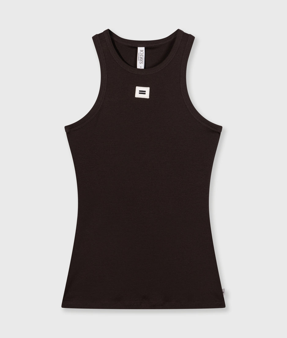 tank top rib | chocolate