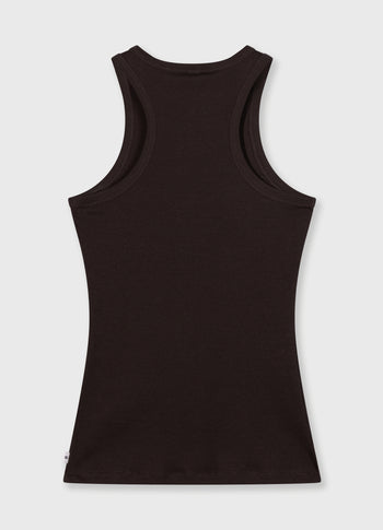 tank top rib | chocolate