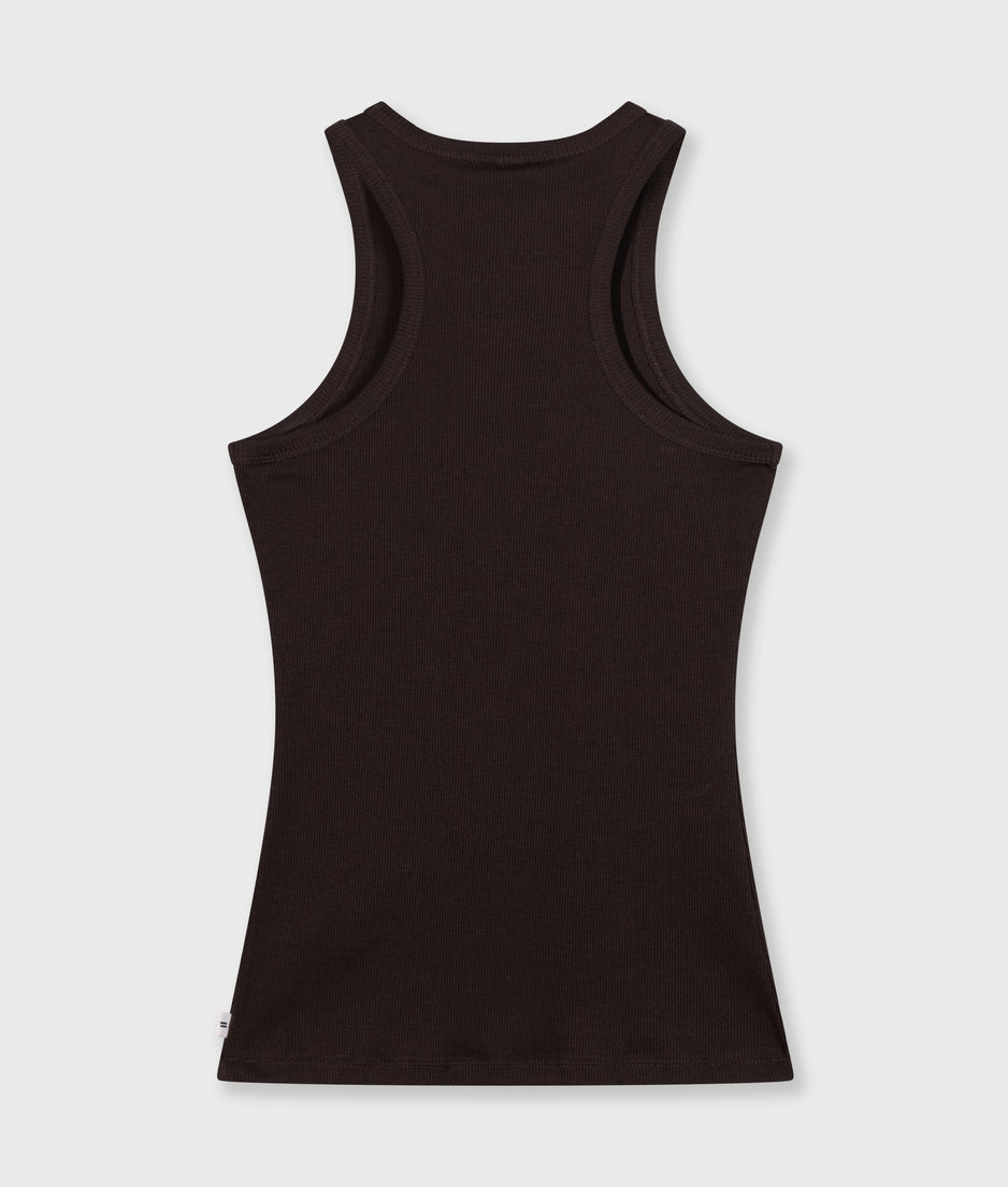 tank top rib | chocolate