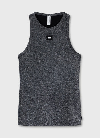 tank top glitter | black