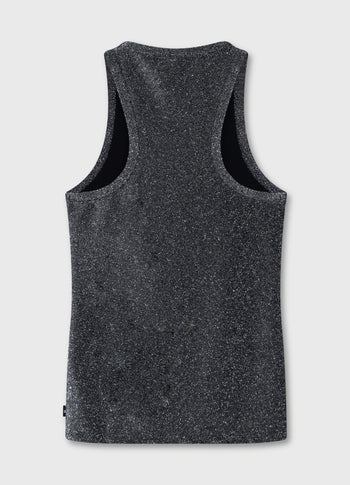 tank top glitter | black