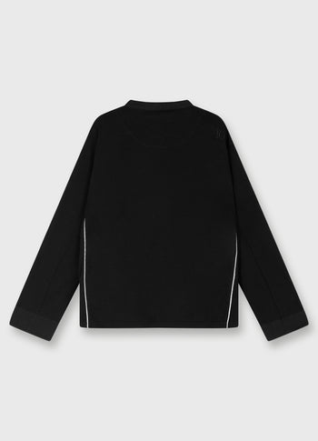 standing collar jacket | black