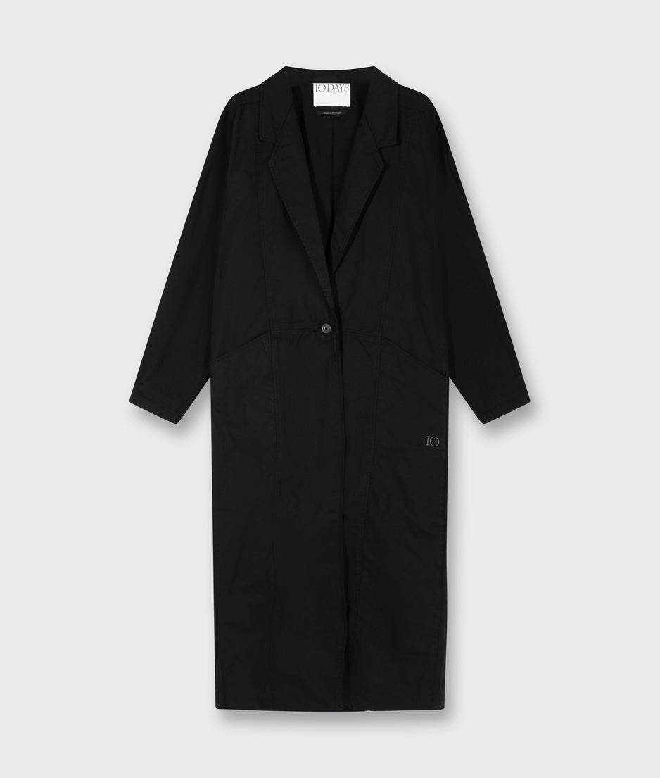 long blazer twill | black