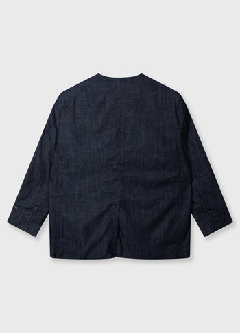 statement blazer denim | yale blue