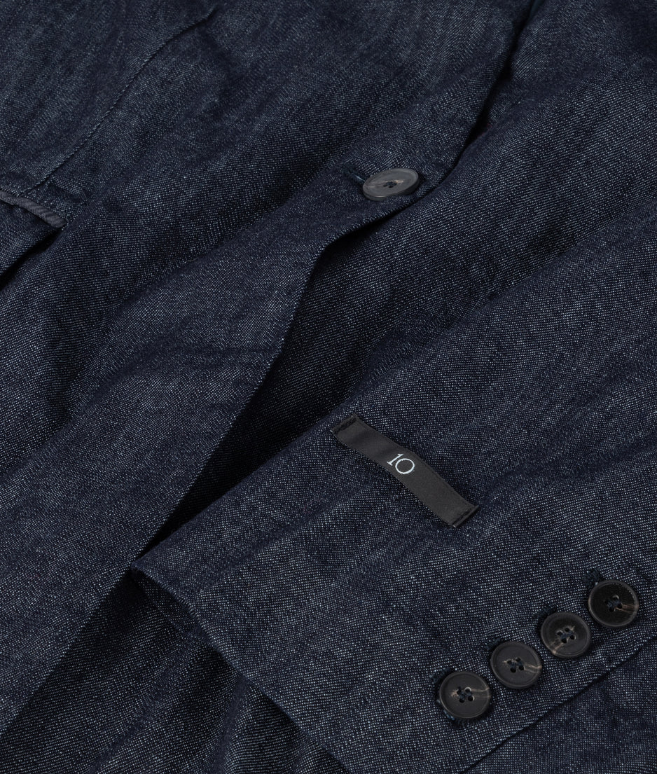 statement blazer denim | yale blue