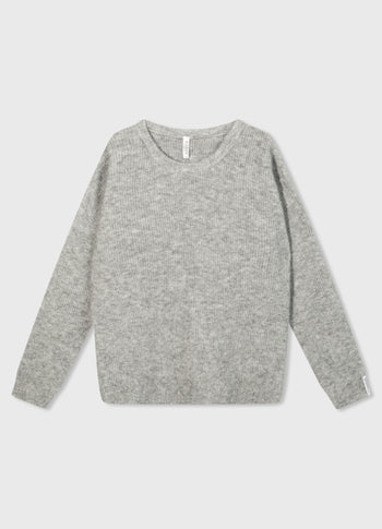 sweater rib knit | light grey melee