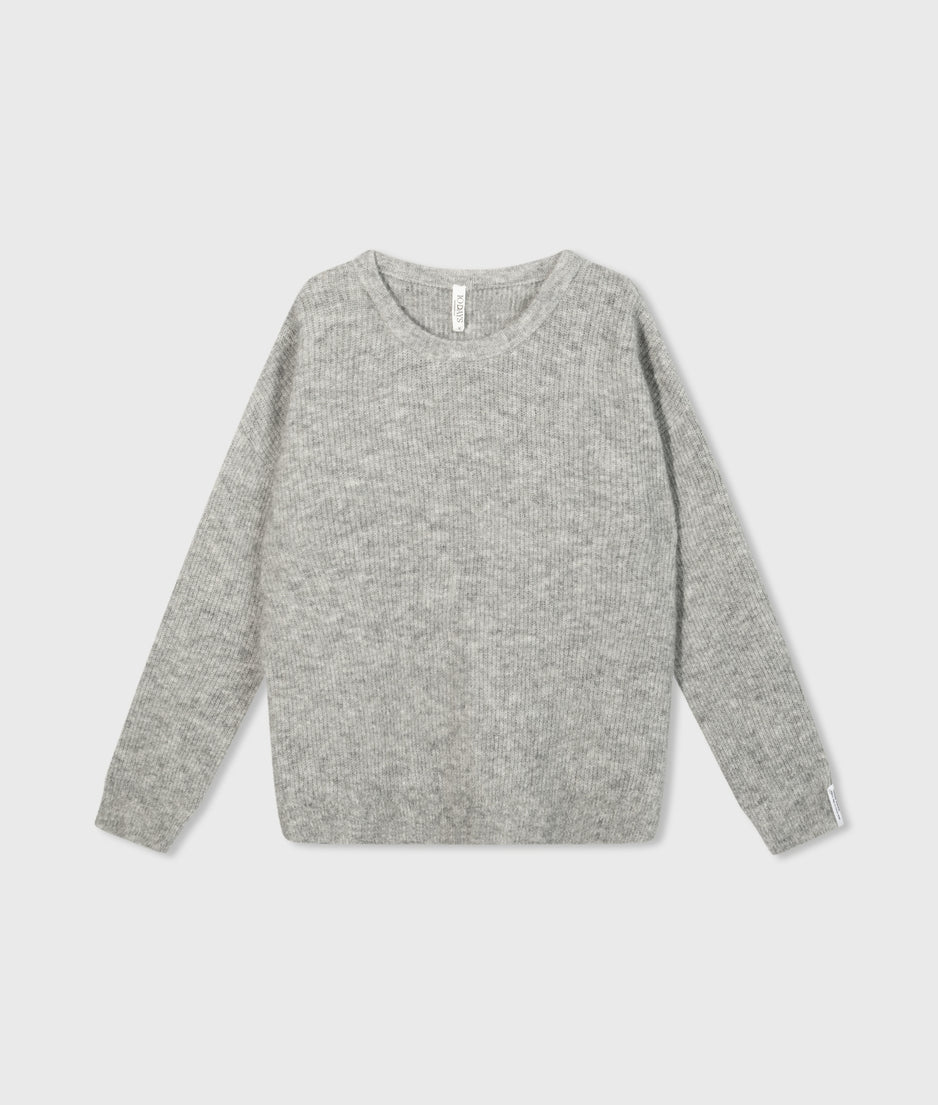 sweater rib knit | light grey melee