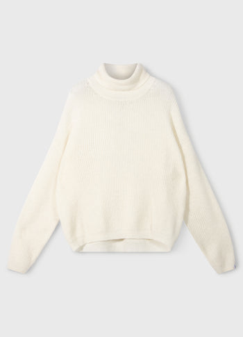 coll sweater soft knit | ecru