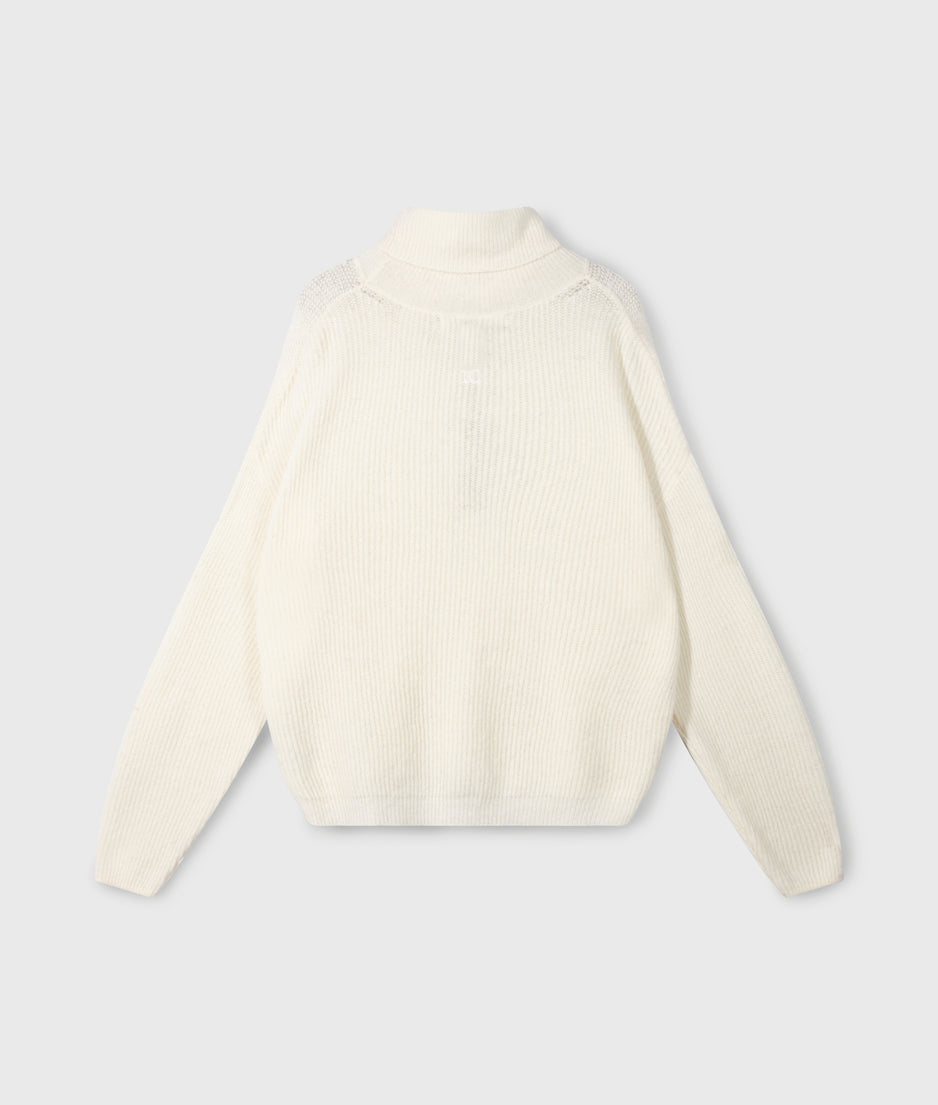 coll sweater soft knit | ecru