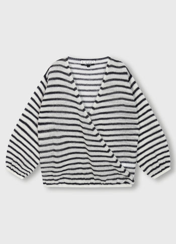 dance knit sweater stripes | ecru/black