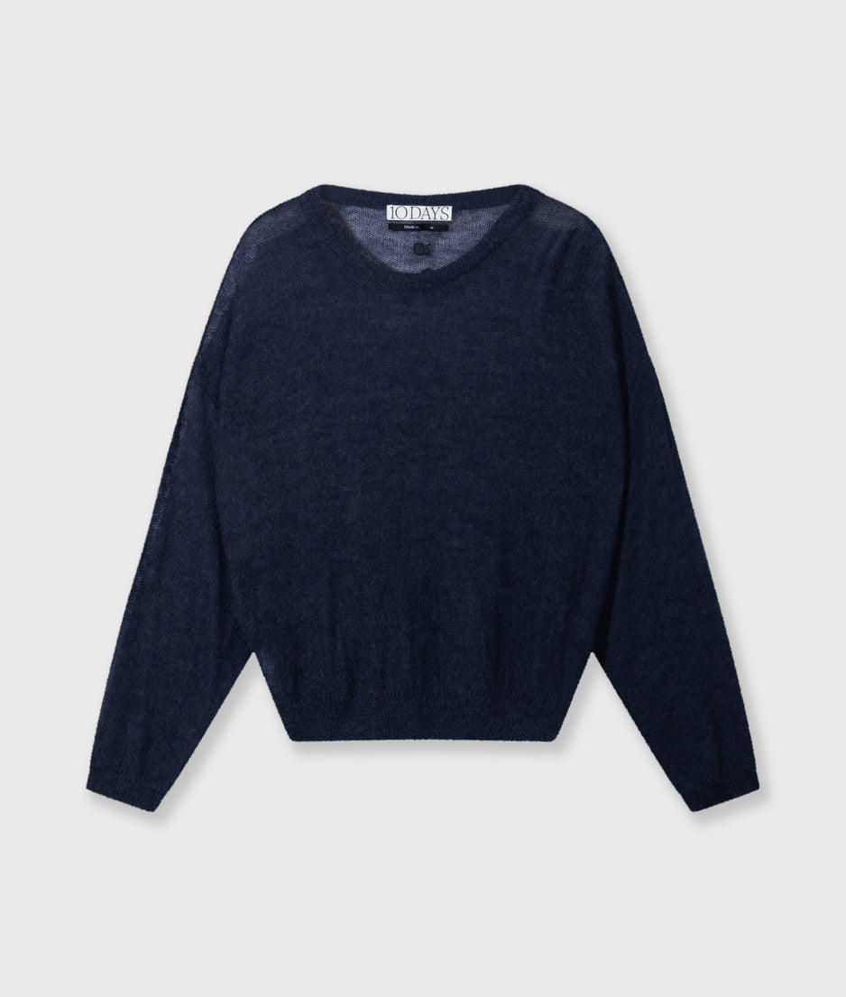 knit sweater | yale blue