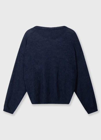 knit sweater | yale blue