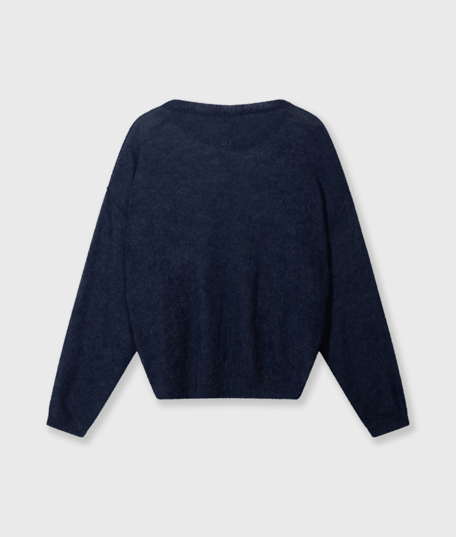 knit sweater | yale blue