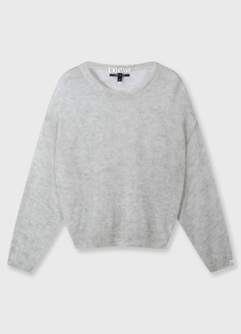 knit sweater | light grey melee