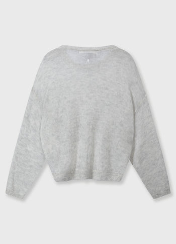 knit sweater | light grey melee