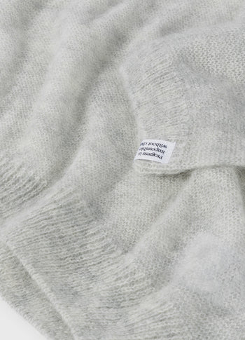 knit sweater | light grey melee