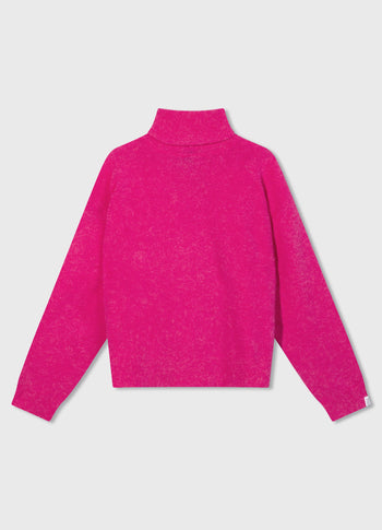 coll sweater soft knit | bright pink